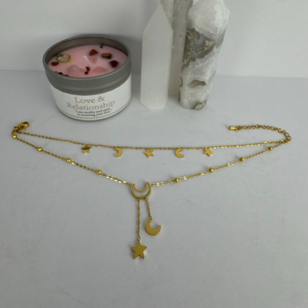 Tobillera de lunas y estrellas