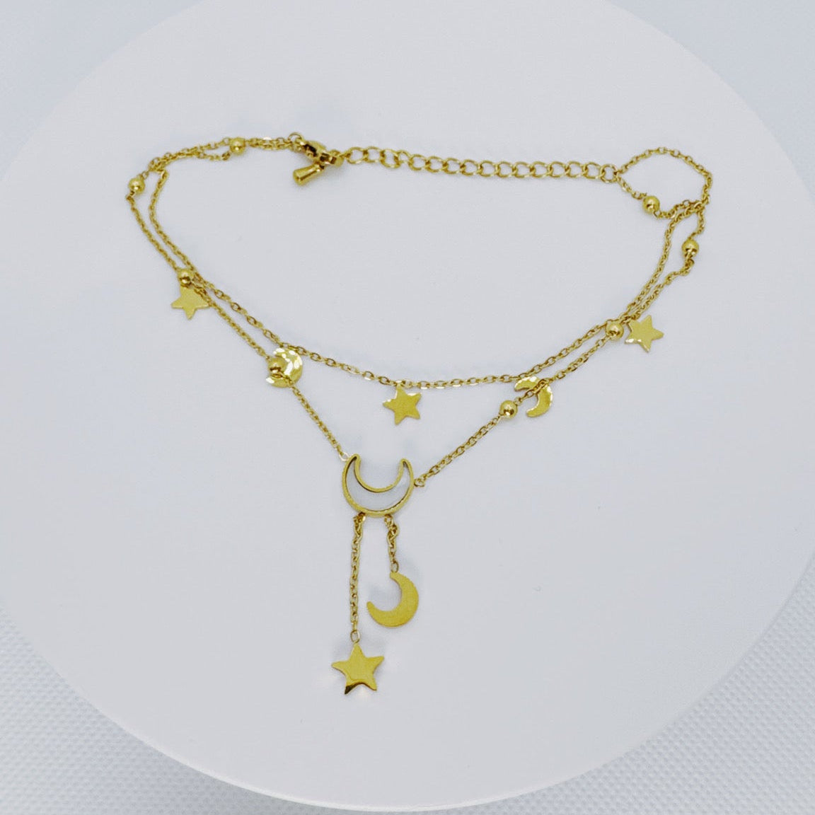 Tobillera de lunas y estrellas