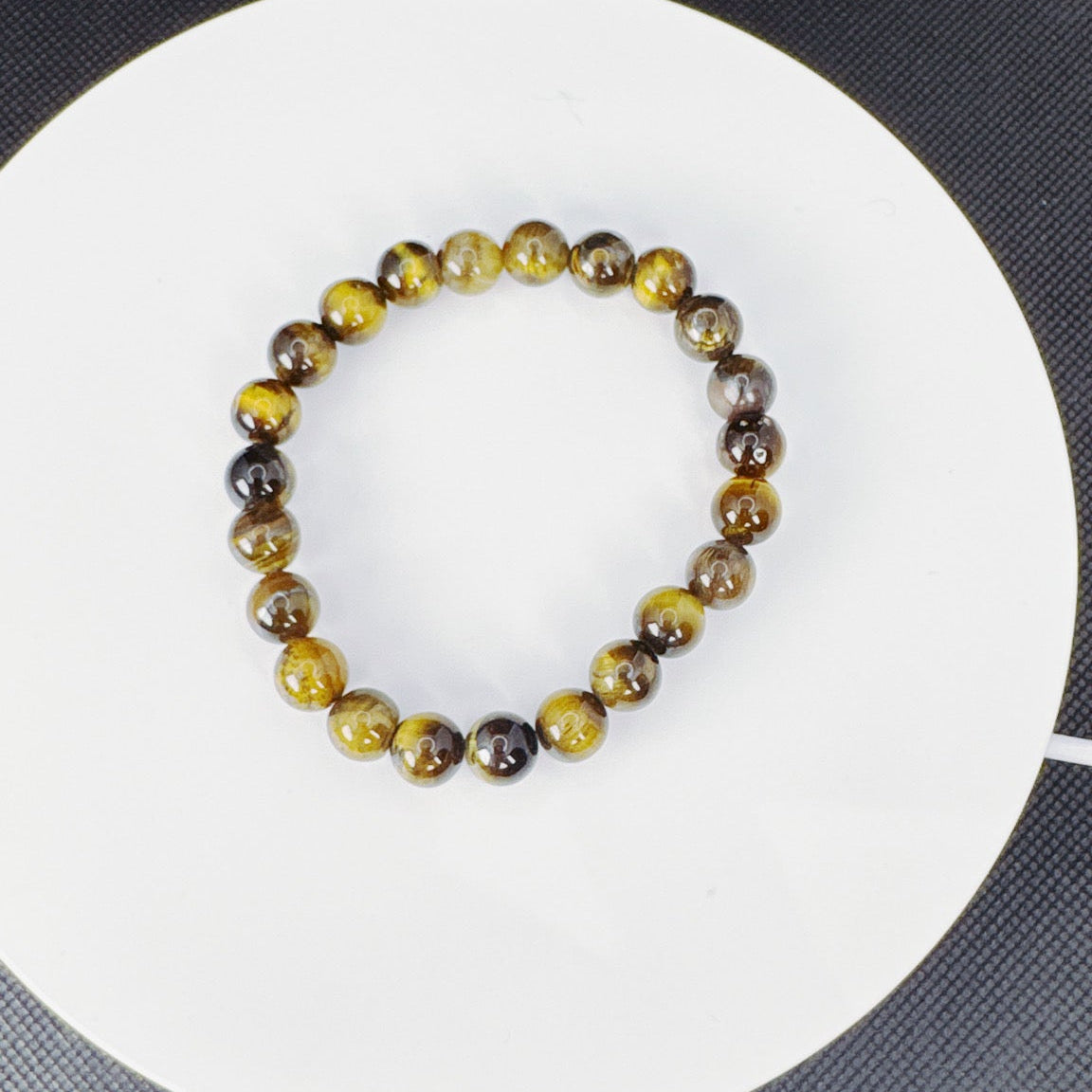 Pulsera de Cuentas de Piedra Natural - Ojo de tigre