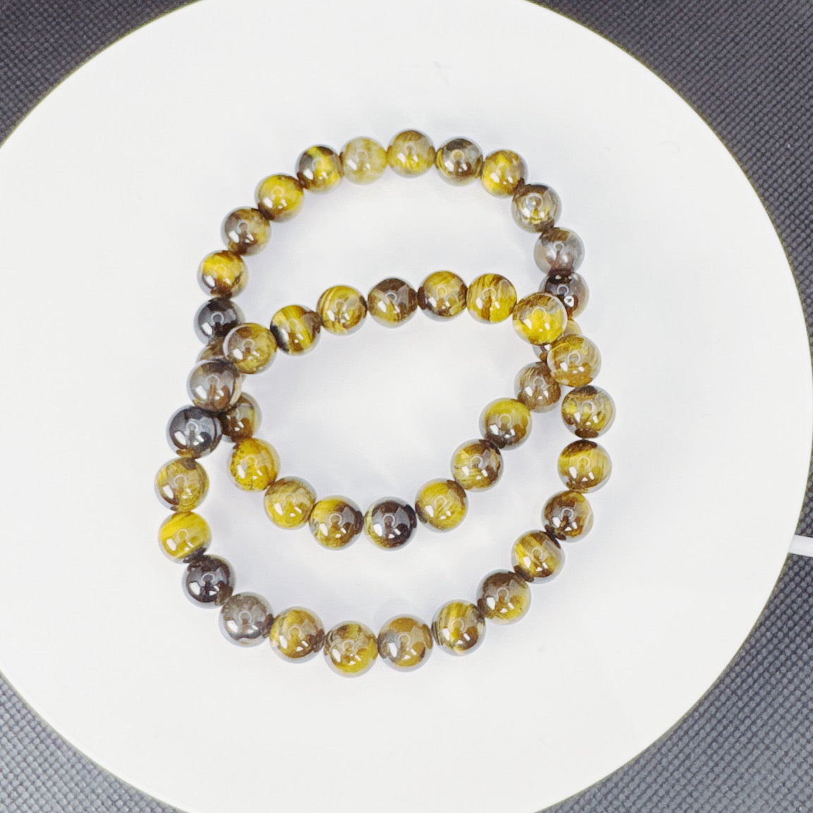 Pulsera de Cuentas de Piedra Natural - Ojo de tigre