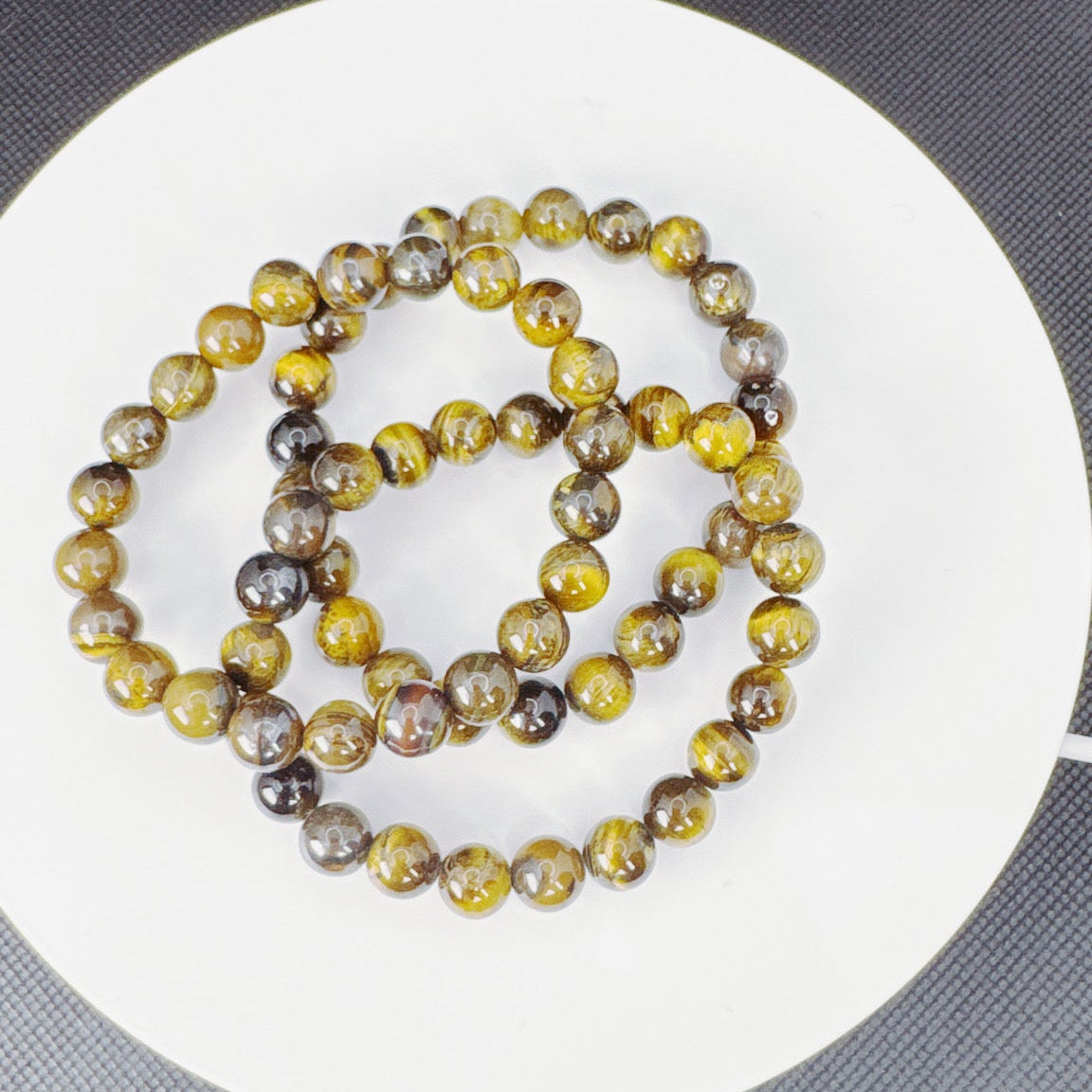 Pulsera de Cuentas de Piedra Natural - Ojo de tigre
