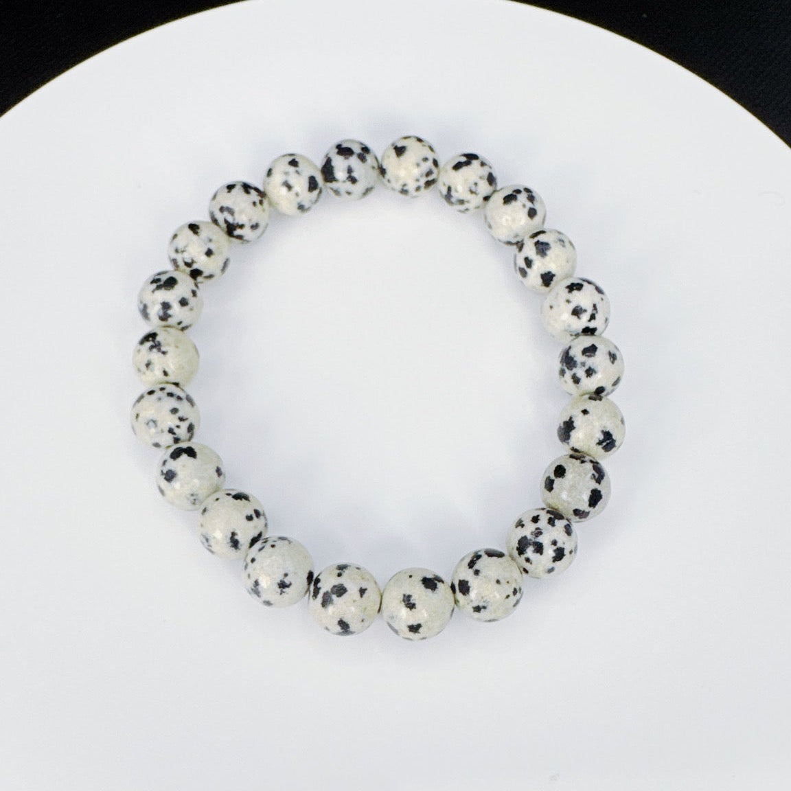 Pulsera de Cuentas de Piedra Natural - Piedra Manchada