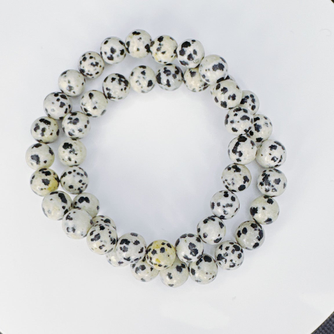 Pulsera de Cuentas de Piedra Natural - Piedra Manchada