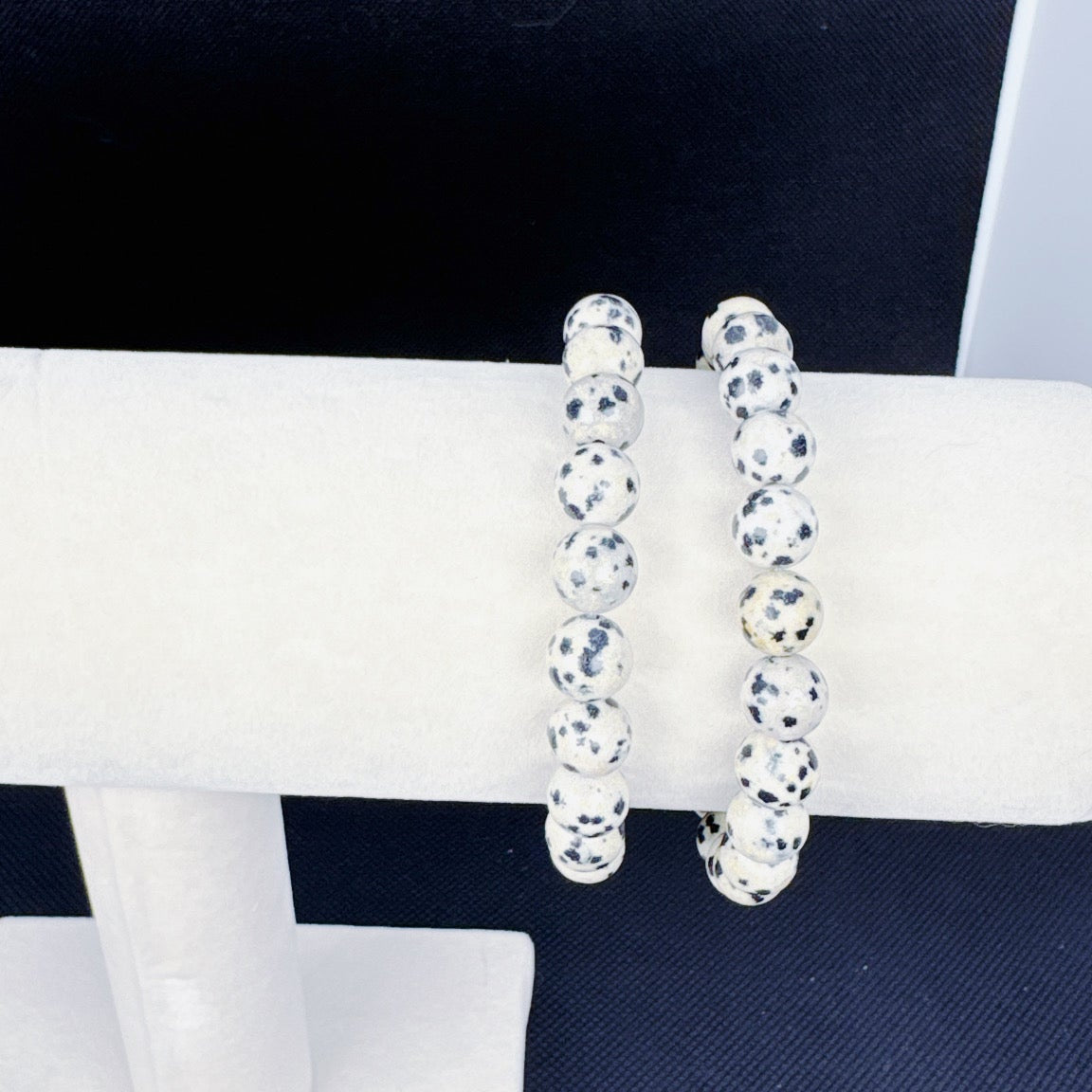 Pulsera de Cuentas de Piedra Natural - Piedra Manchada