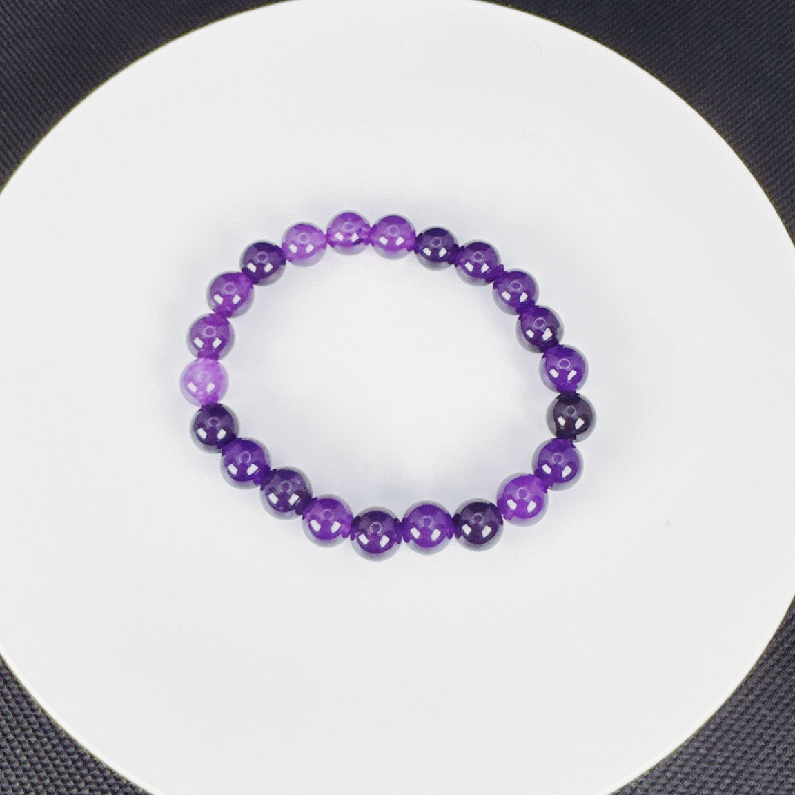 Pulsera de Cuentas de Piedra Natural - Amatista